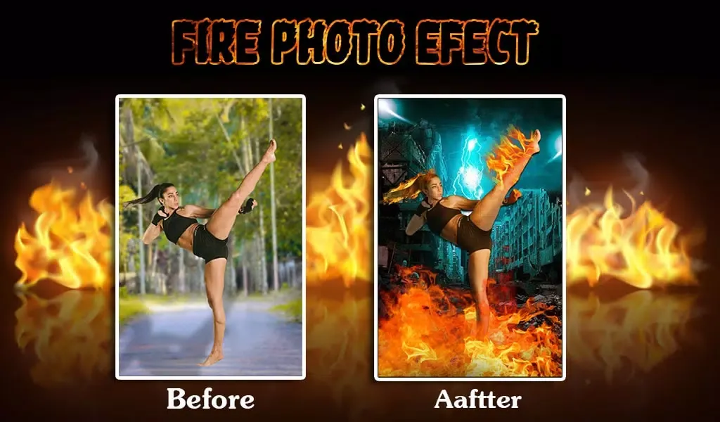Fire Photo Editor, Fire Effect Screenshots