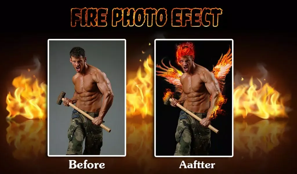 Fire Photo Editor, Fire Effect Screenshots