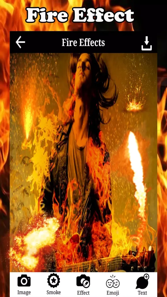 Fire Photo Editor, Fire Effect Screenshots