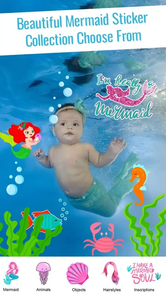 Tangkapan skrin Mermaid Photo Creator