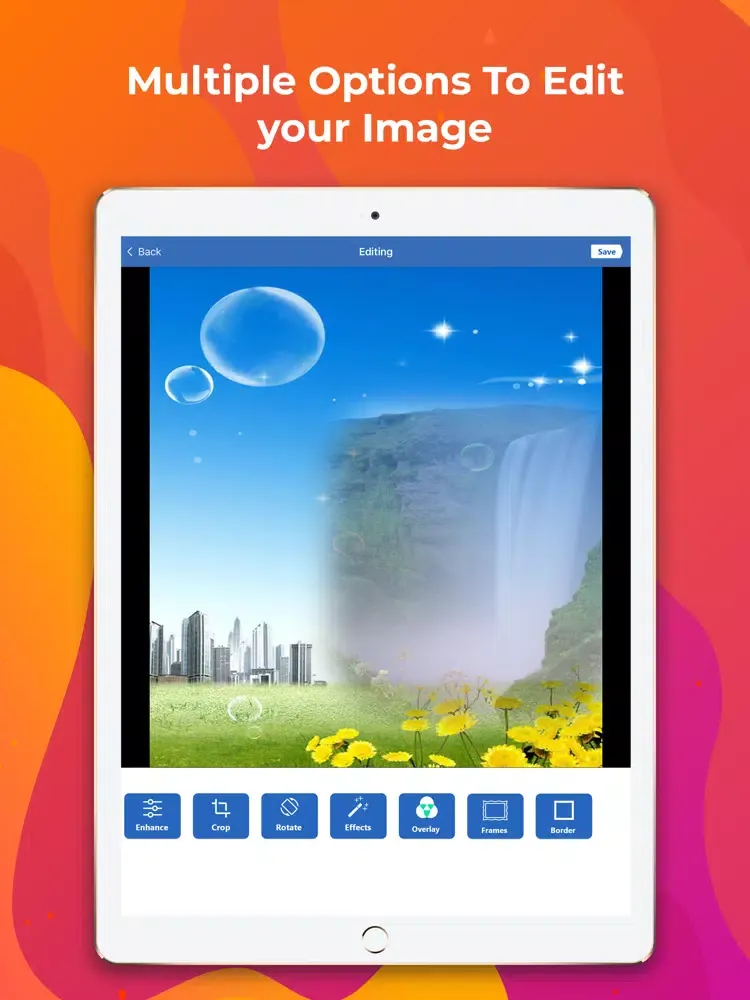 Capturas de tela do Photo Mixer/ Blender iPad 
