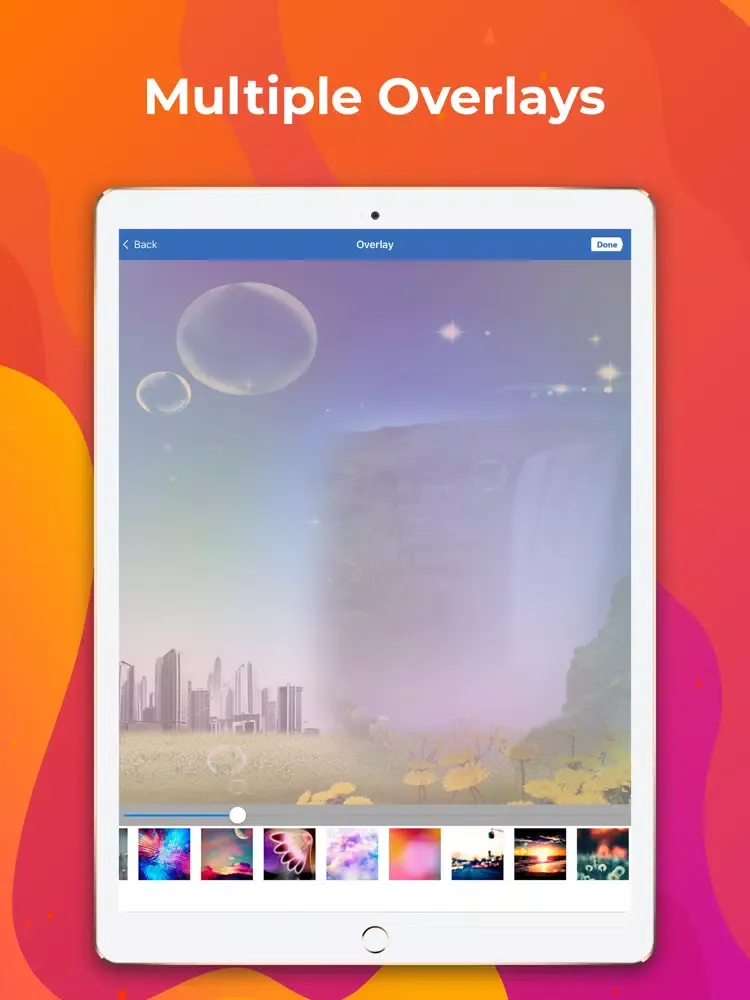 Capturas de tela do Photo Mixer/ Blender iPad 
