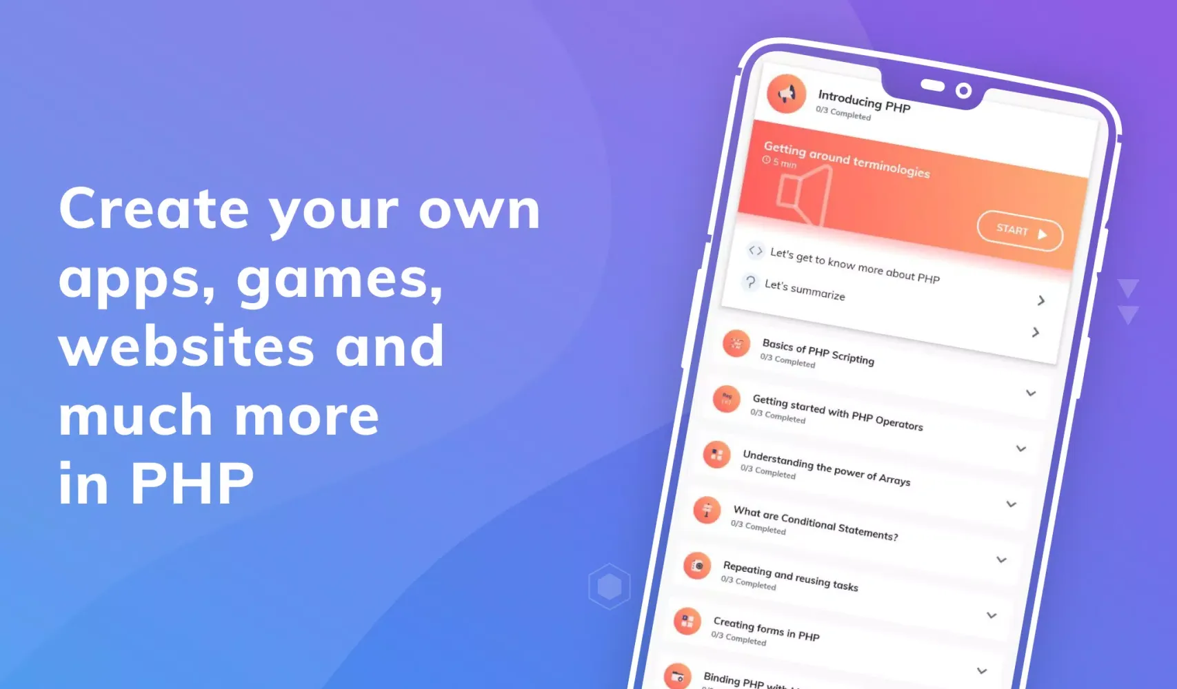 Learn PHP programming سکرین شاٹس
