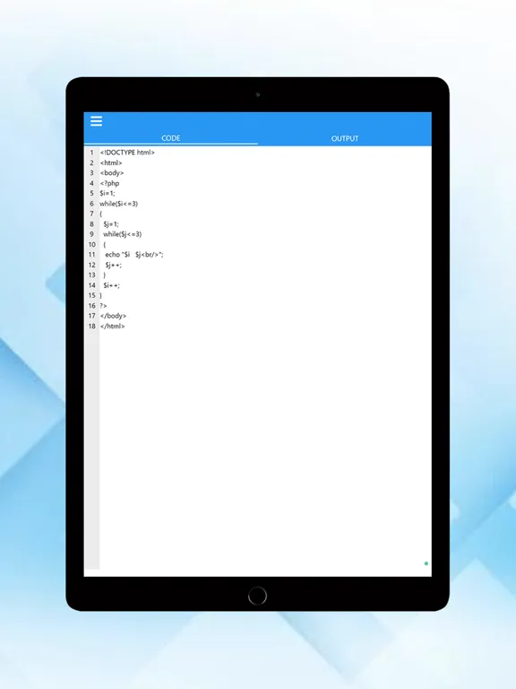 PHP editor - instant output iPad Ekran Görüntüleri