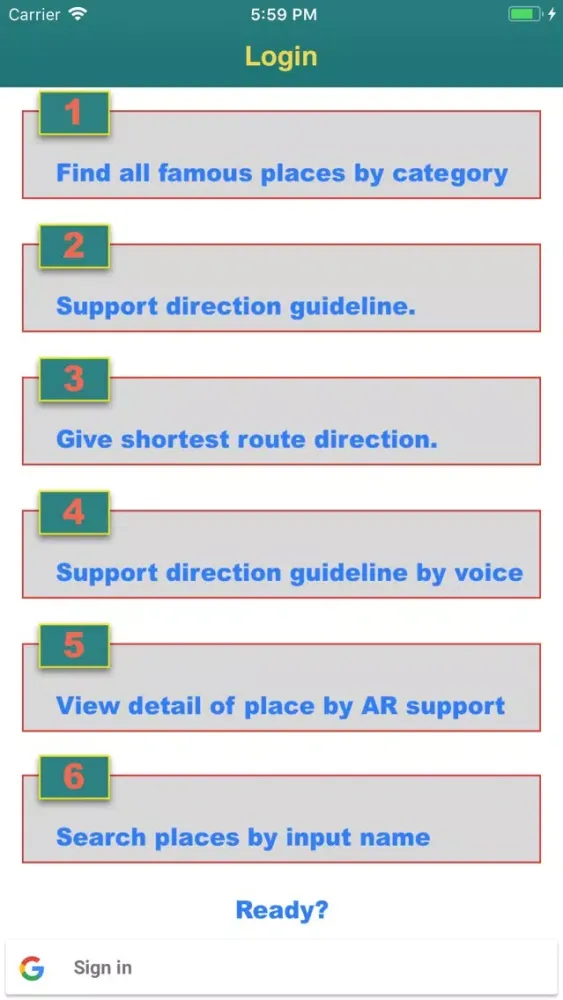 AR Travel Map Screenshots