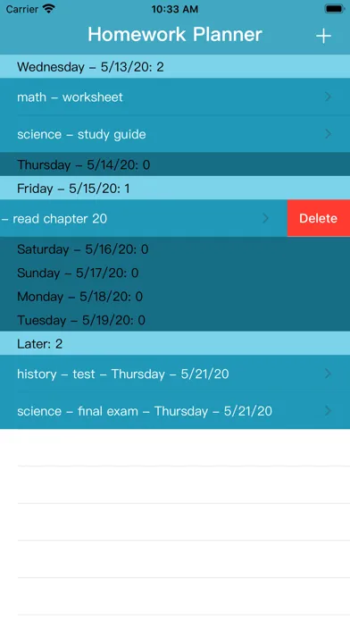 HW Planner Screenshots