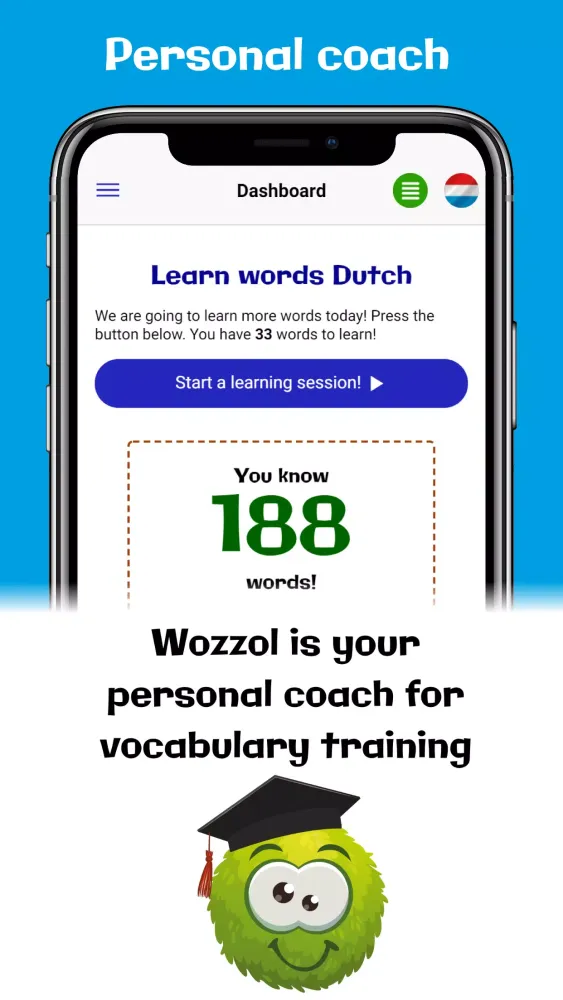 Learn vocabulary with Wozzol Screenshots