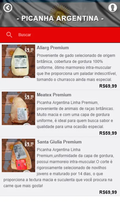 Ảnh chụp màn hình của Picanha +