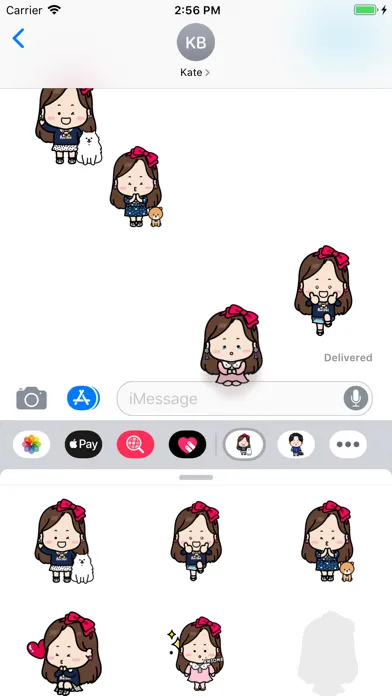 Tangkapan skrin iSticker PiPi Girl