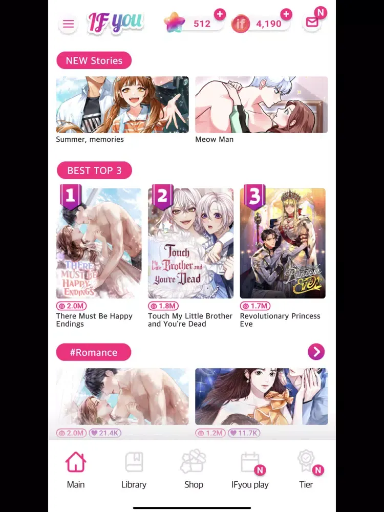 IFyou:episodes-love stories iPad  Screenshots