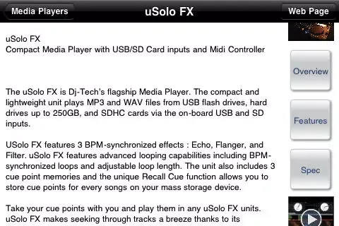 DJ Tech Mobile Catalog Screenshots
