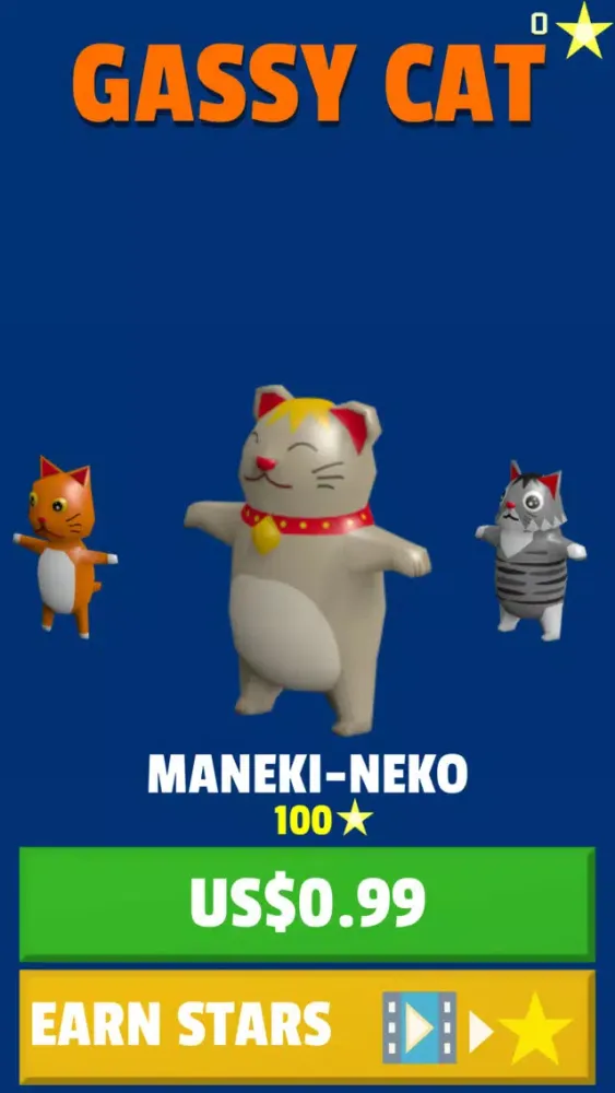 Tangkapan layar Gassy Cat