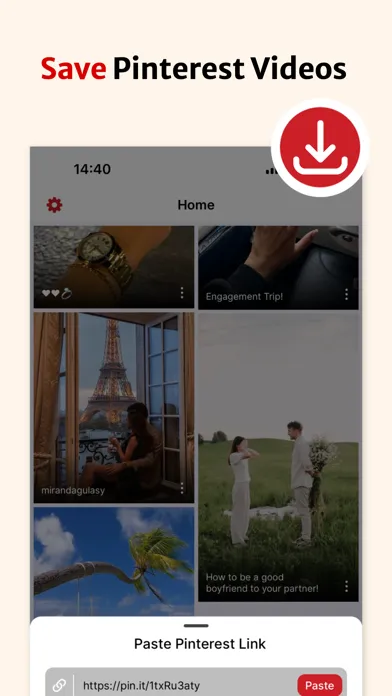 Capturas de tela do PinSave- Pinterest Video Saver