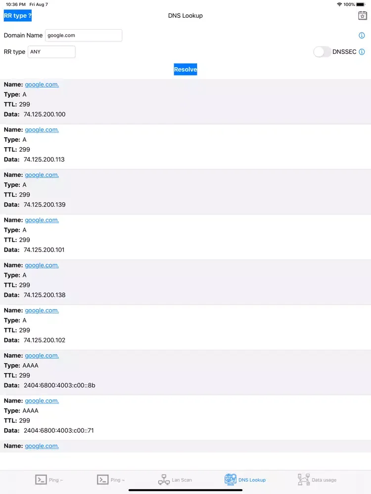 Network Tools & Utilities PRO iPad  スクリーンショット