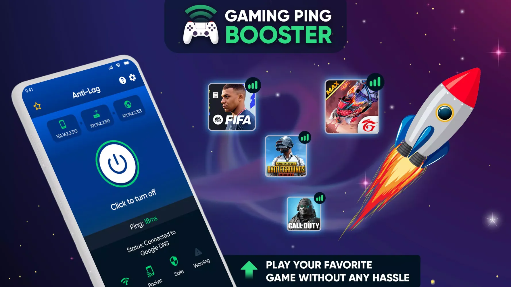 Anti Lag Fix Fast Ping Booster Screenshots