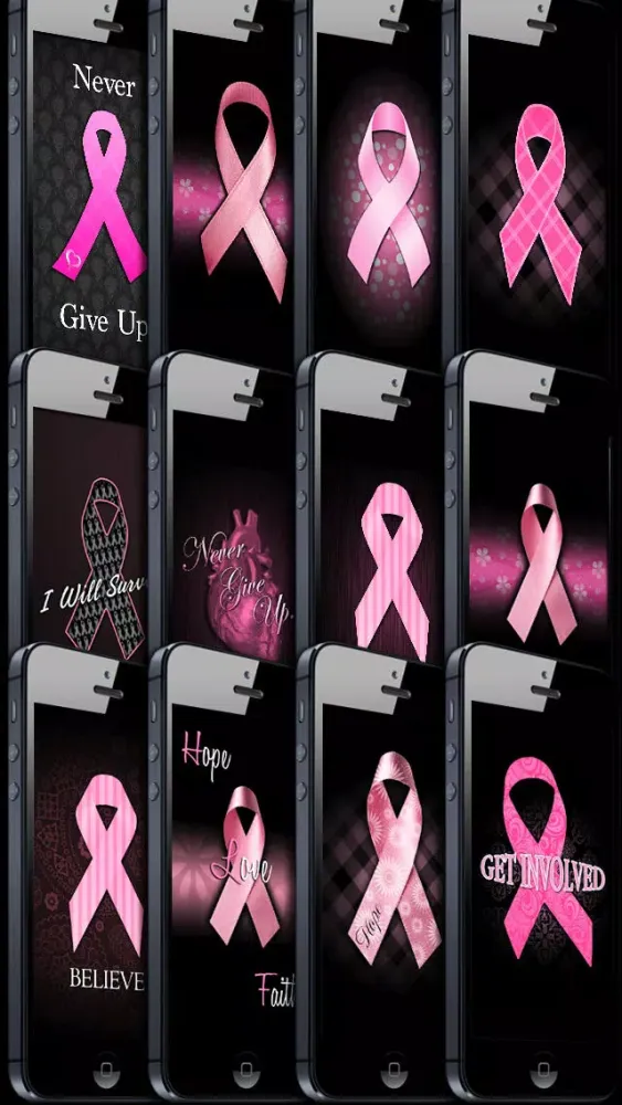 Pink Ribbon (Breast Cancer) Wallpaper FREE! - Backgrounds & Lockscreens應用截圖