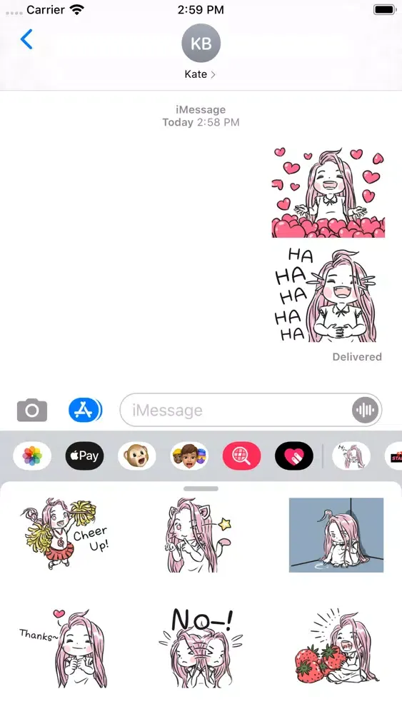 Ảnh chụp màn hình của Pinky Girl Stickers