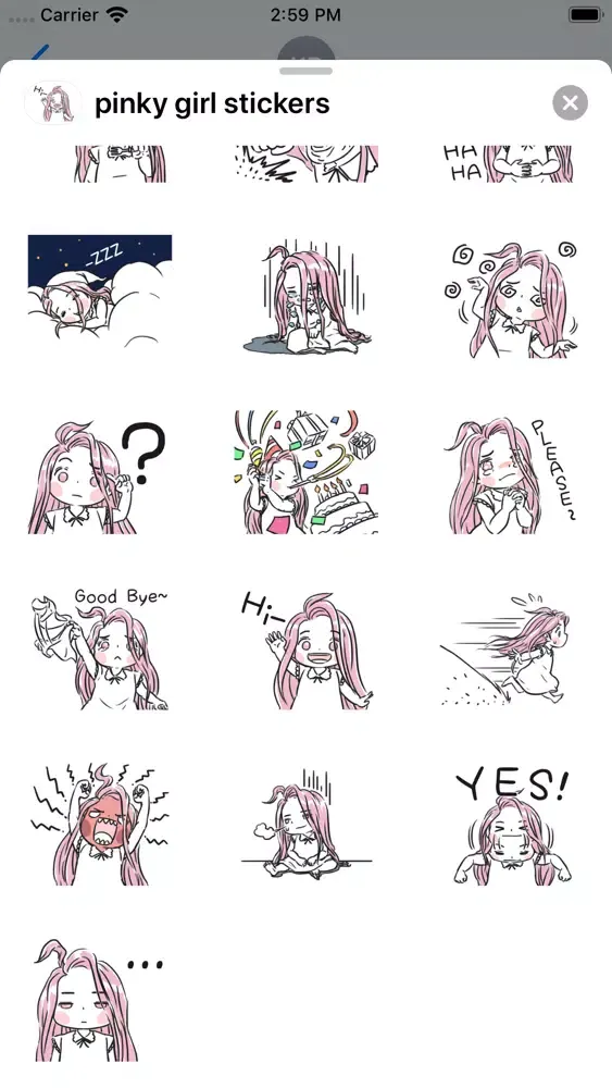 Ảnh chụp màn hình của Pinky Girl Stickers