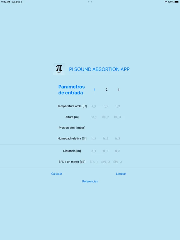 Pi Sound Absorption App iPad 应用截图