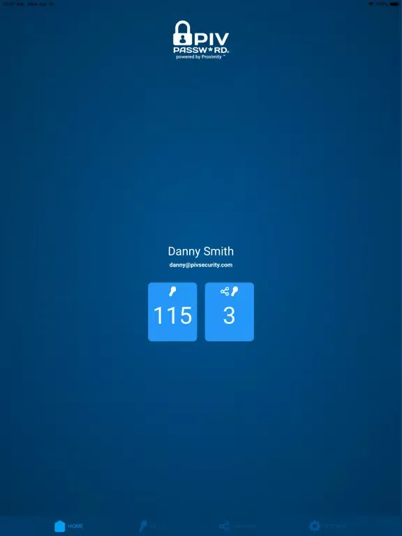 PIV Password iPad  スクリーンショット