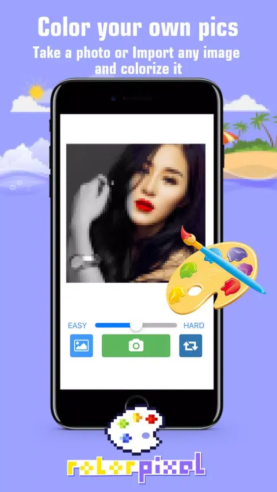 صور Pixel Style Color - By Number