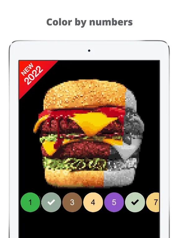 Pixel by number Color art game iPad  スクリーンショット