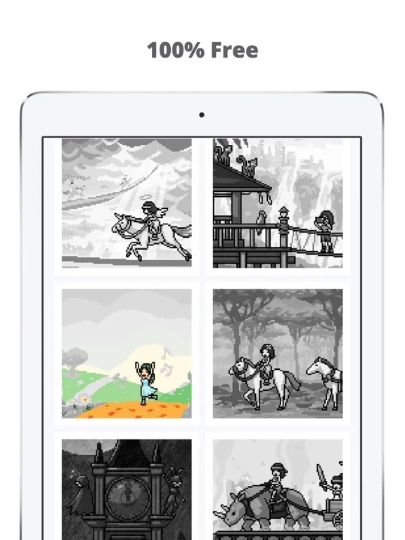 Pixel by number Color art game iPad  スクリーンショット
