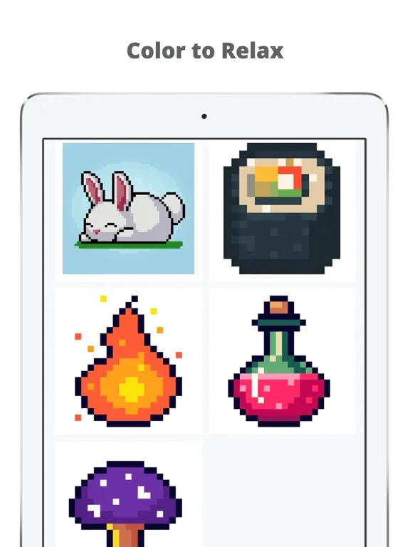 Pixel by number Color art game iPad  スクリーンショット