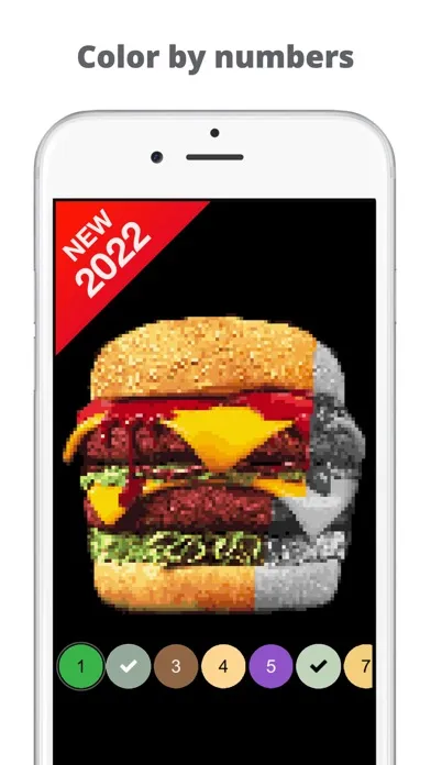 Pixel by number Color art game スクリーンショット