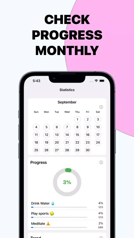 Zrzuty ekranu Habits of Health Tracker