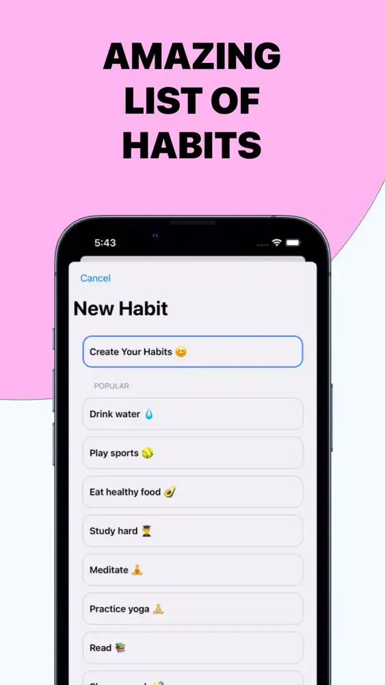 Zrzuty ekranu Habits of Health Tracker