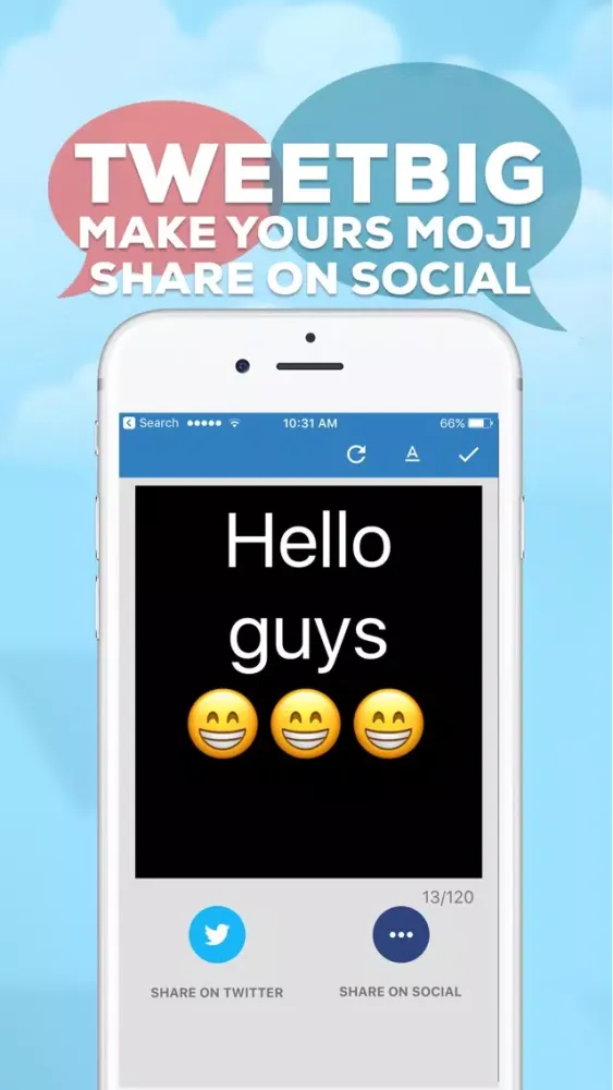 Zrzuty ekranu TweetBig - share social