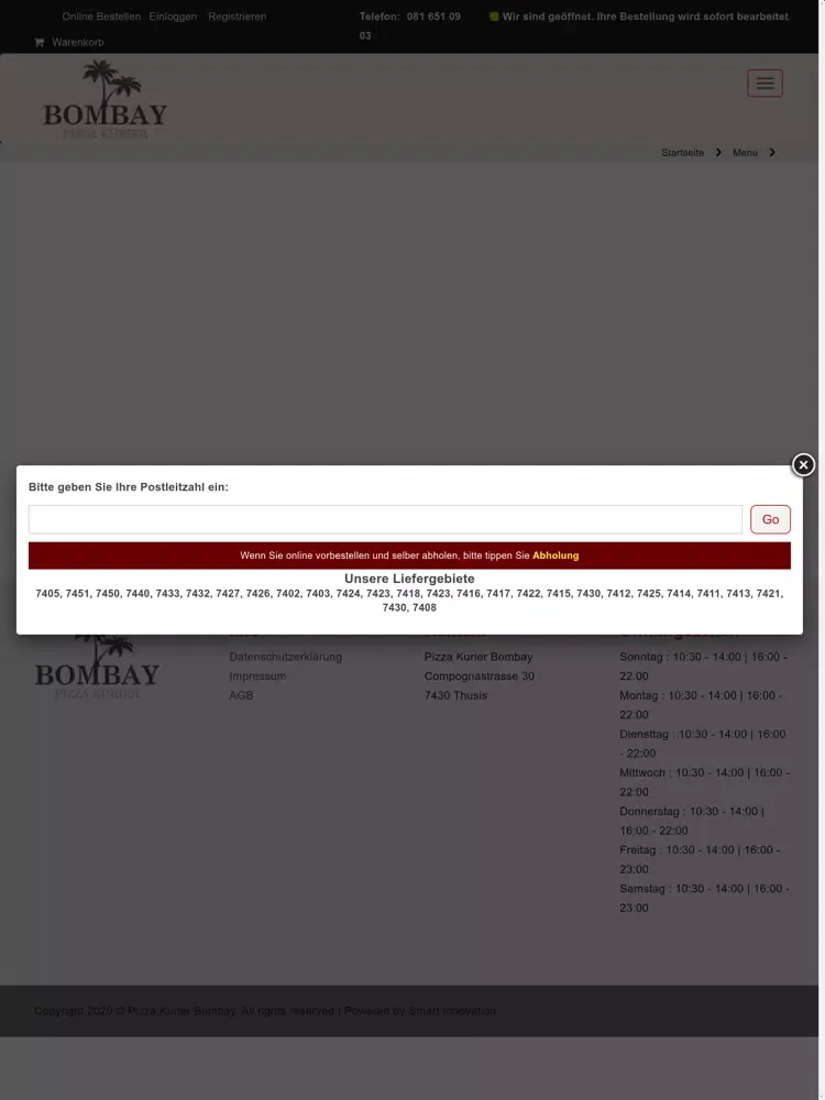 Bombay Pizza Kurier iPad  سکرین شاٹس