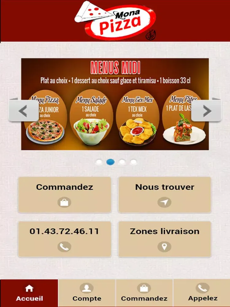 Zrzuty ekranu Pizza Mona iPad 