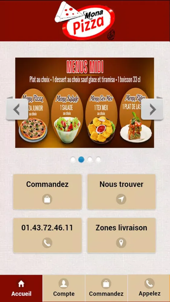 Zrzuty ekranu Pizza Mona