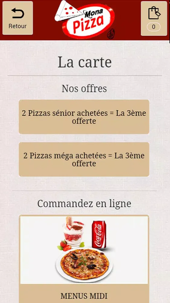Zrzuty ekranu Pizza Mona