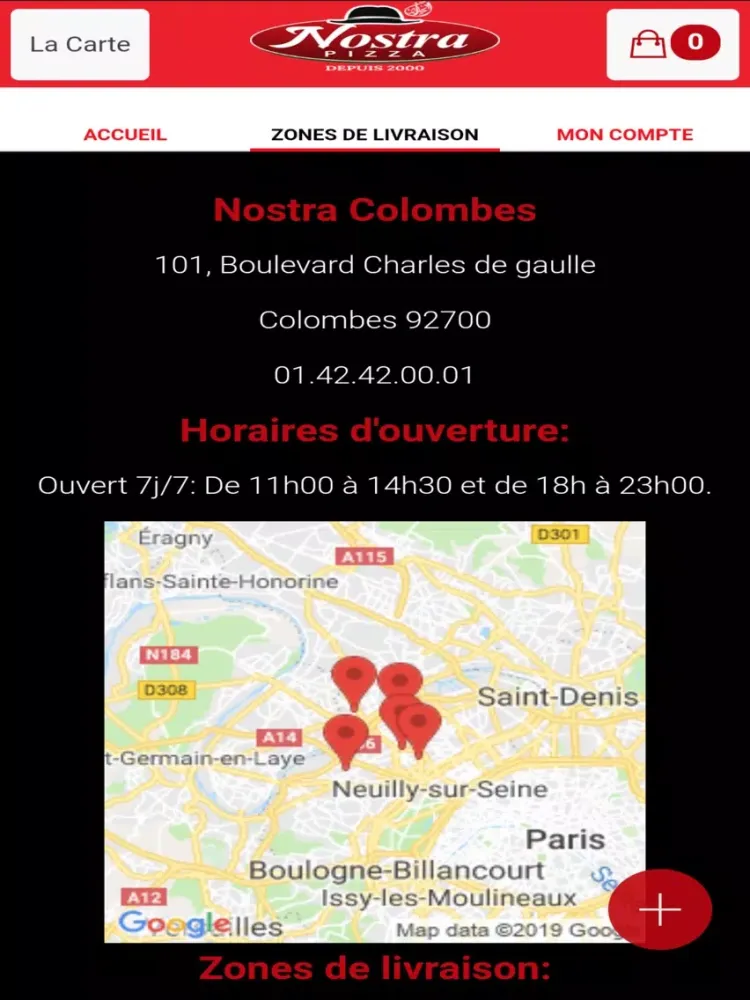 Pizza Nostra Colombes iPad  Screenshots