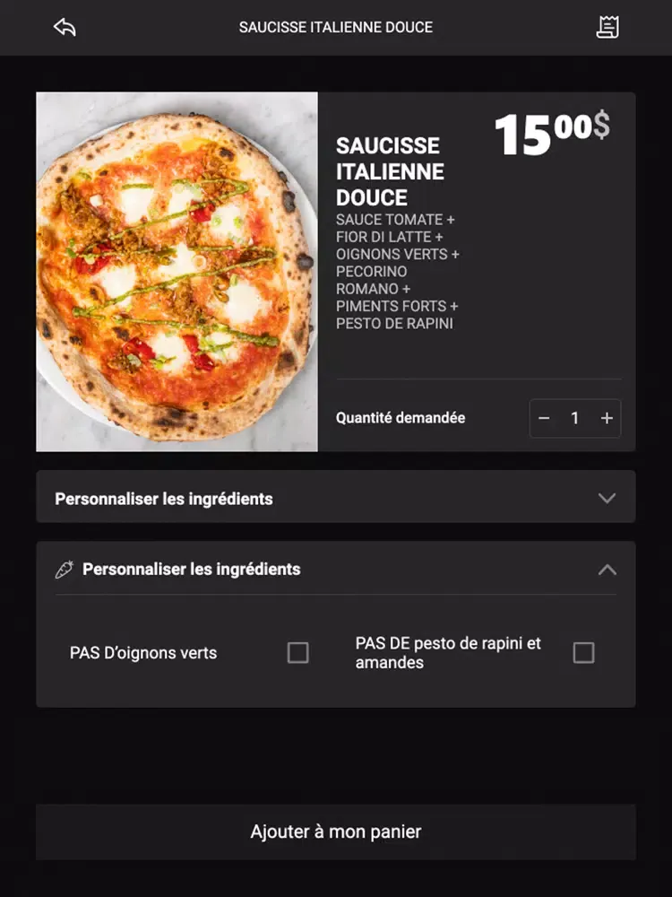 Pizzeria No.900 iPad  스크린샷