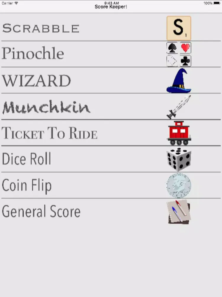 Multi-Game Score Keeper iPad  Ekran Görüntüleri