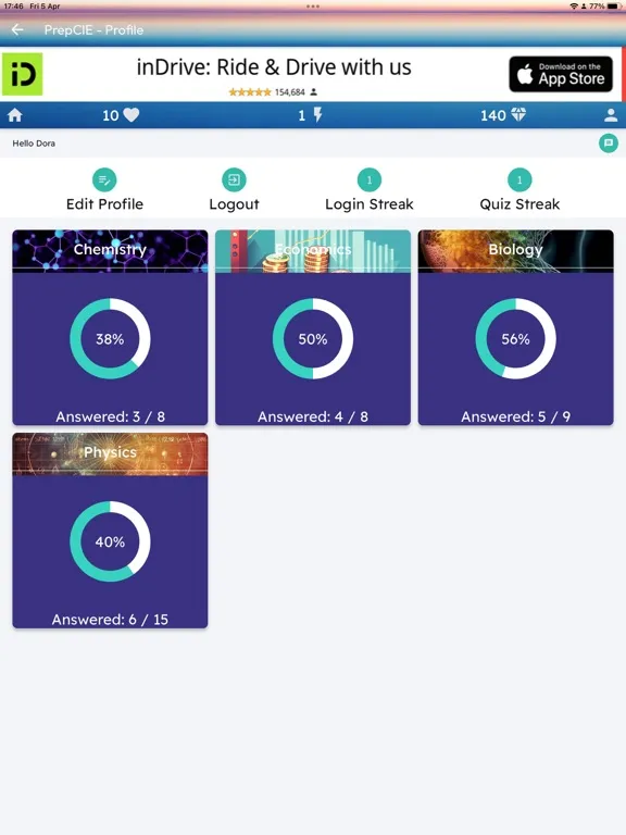 prepCIE iPad  Ekran Görüntüleri