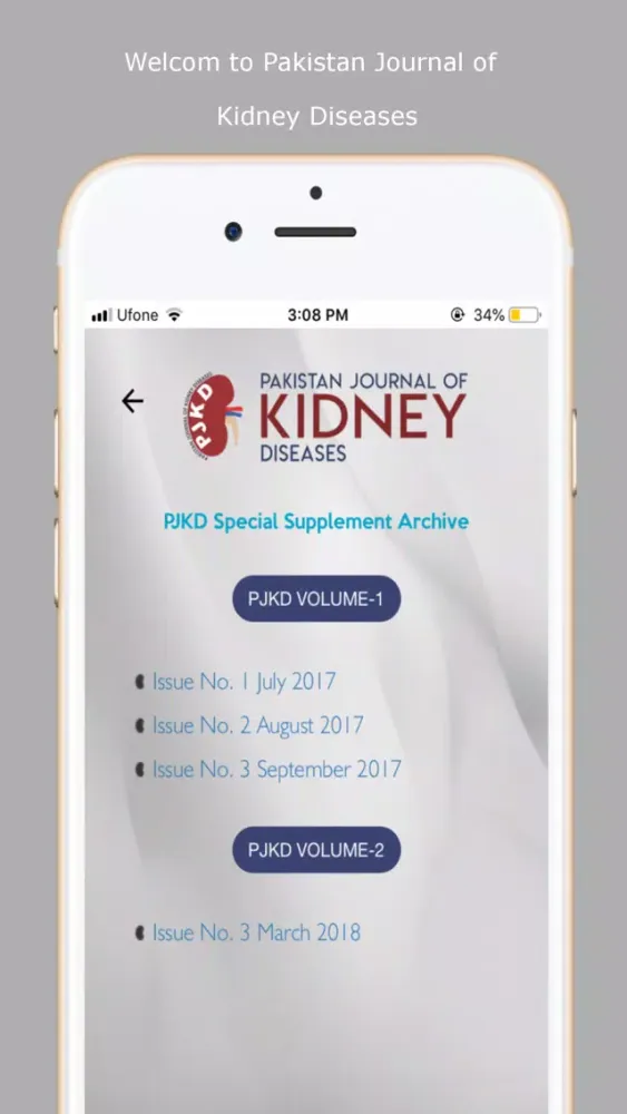 Capturas de tela do Pakistan Society of Nephrology