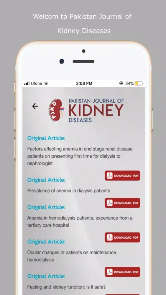 Capturas de tela do Pakistan Society of Nephrology