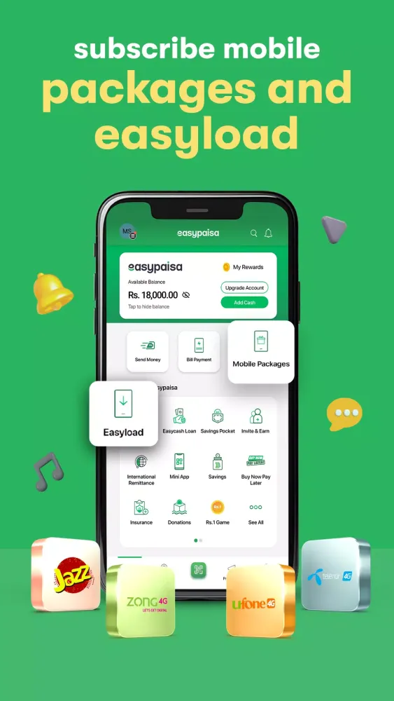 Capturas de pantalla de easypaisa