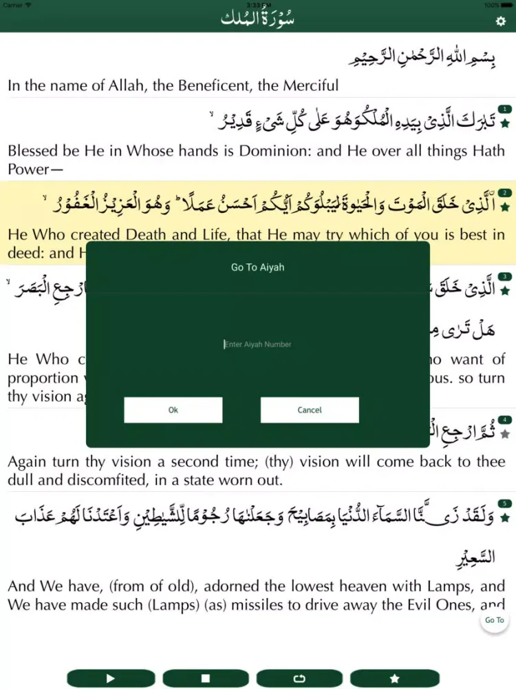Surah Al Mulk سُوۡرَةُ المُلک iPad  স্ক্রিনশট