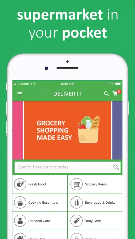 Deliver It - Food & Grocery Ekran Görüntüleri
