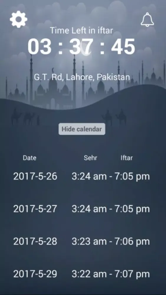 Screenshot di Ramadan: Suhoor-Aftar Timings with Alarms