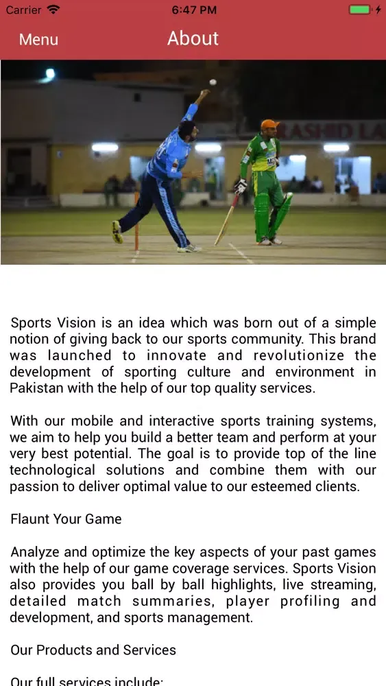 Sports Vision Cricket Score Screenshots