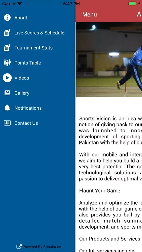 Sports Vision Cricket Score Screenshots