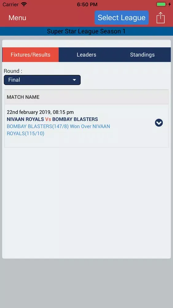 Sports Vision Cricket Score Screenshots
