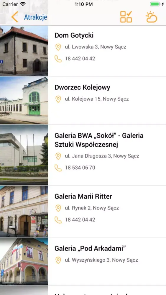 Zrzuty ekranu Nowy Sącz